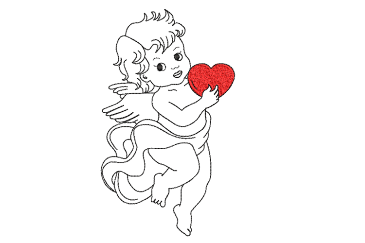 Cupid Angel Machine Embroidery File