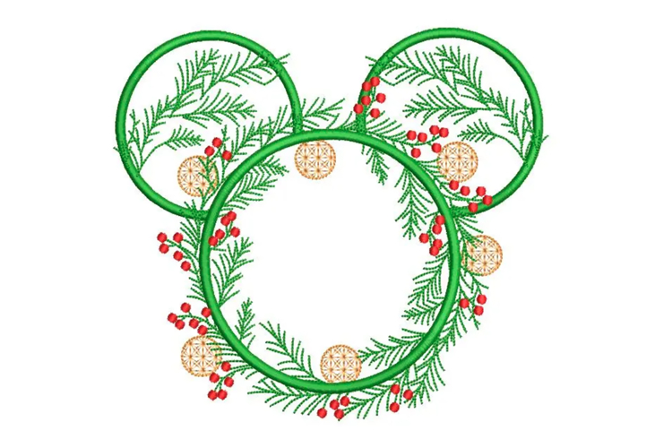Christmas Ornament Machine Embroidery Design