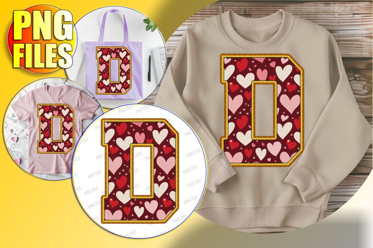 D Doodle Letter Valentine Loving Whimsical Icon!