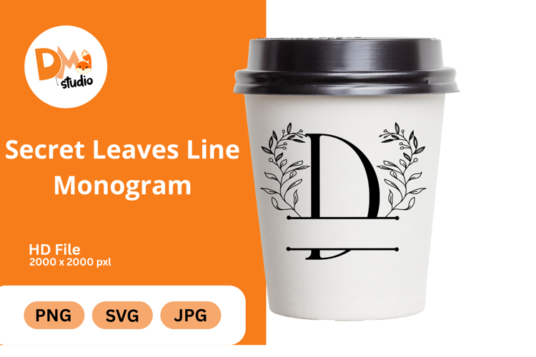 Secret Leaves Line Monogram