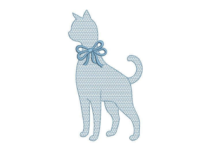 Cat Machine Embroidery Design