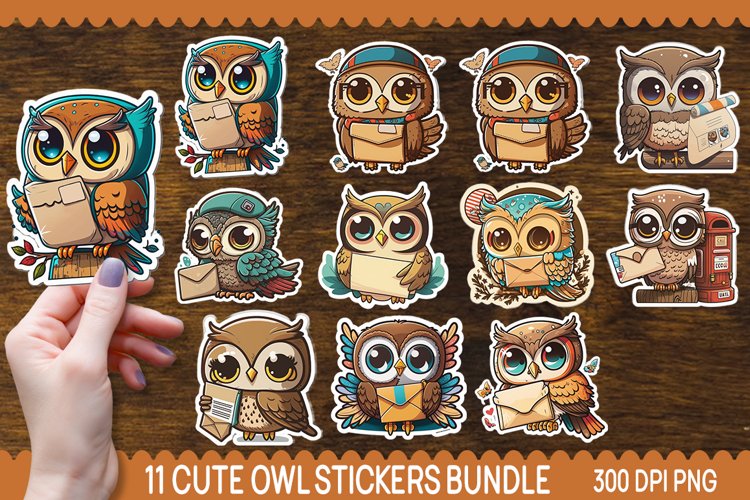 Cute Owl Stickers Bundle - Cute Owl Stickers