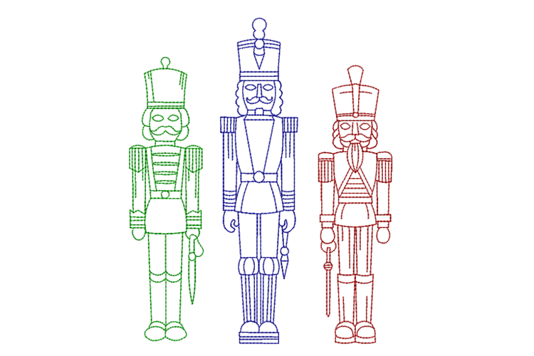 Nutcracker Christmas embroidery design