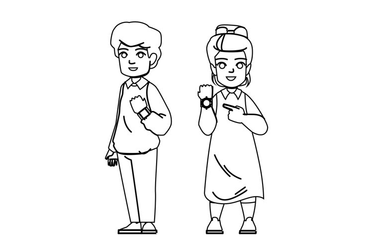 kid watch vector example image 1