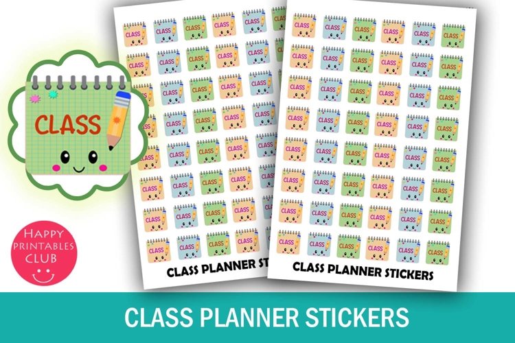 Class Planner Stickers- Student Planner Stickers Icons example image 1