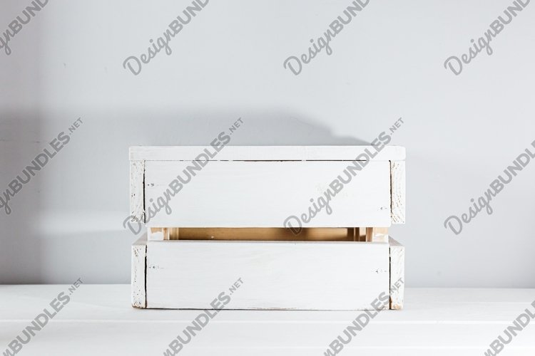 Work in the office or at home. Minimalist white desktop example image 1