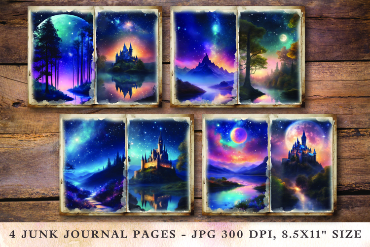 Junk Journal Pages - castle