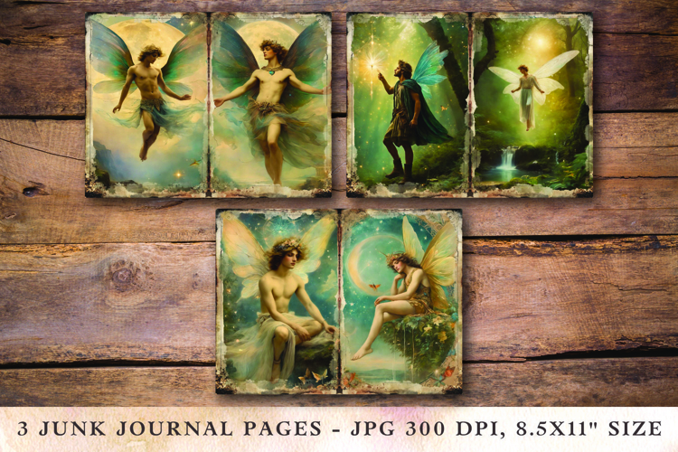 Junk Journal Pages - angel man