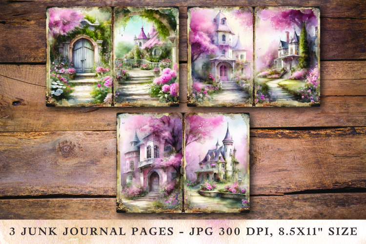Junk Journal Pages - fairy tales forest