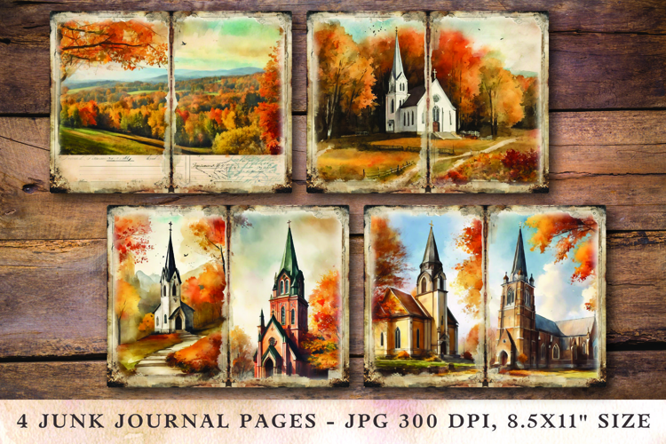 Junk Journal Pages - fall church