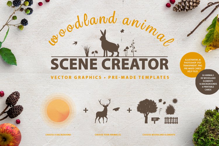 Woodland Animal Scene Creator example image 1