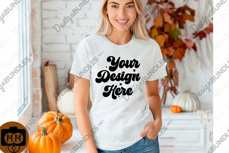 White Tshirt Mockup Image 11