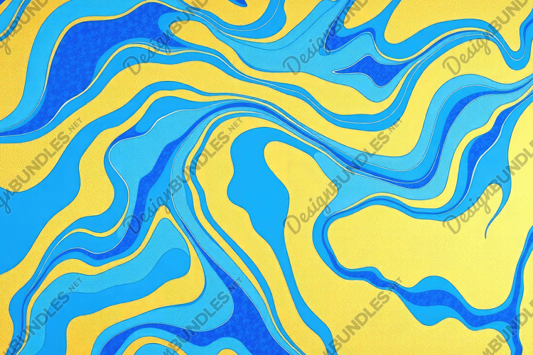 Blue Yellow Marble Texture Background example image 1