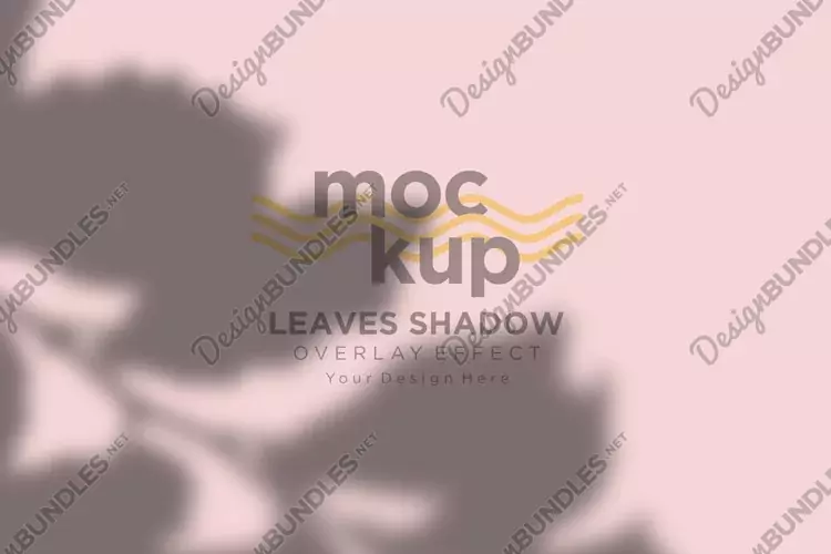 Leaves Shadow Overlay Effect Mockup