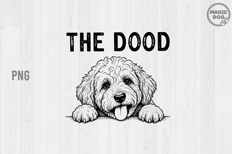 The Dood Cute Goldendoodle Funny Dog Quote|Pet Lover Clipart
