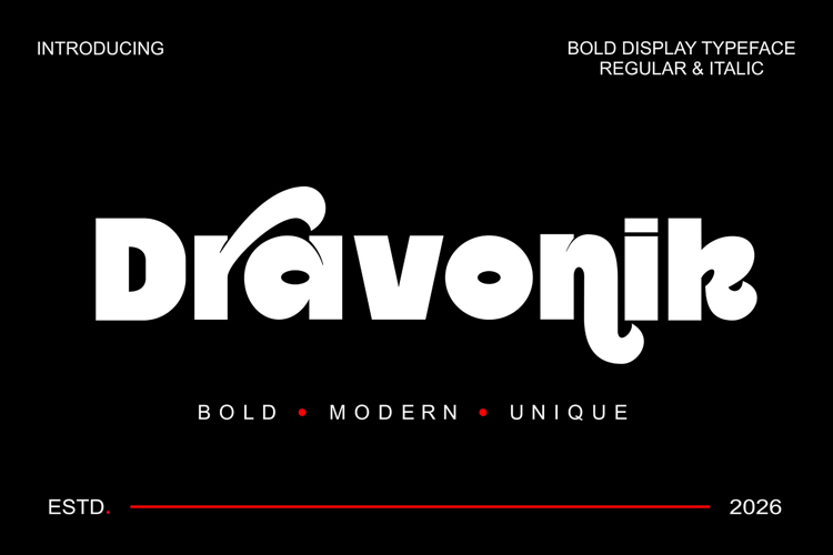 Dravonix | Bold Display Typeface