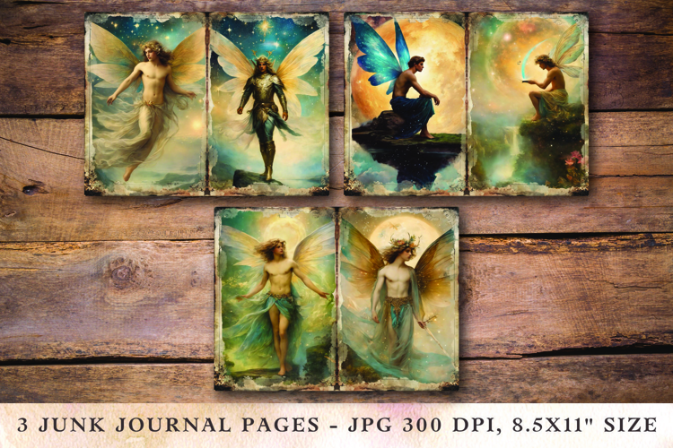 Junk Journal Pages - angel man