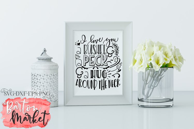 Carillon Portagioie In Legno Con Scritta 'Love You A Bushel & A Peck' - Design Italiano, Meccanismo Sankyo, Spazio Per Foto 10x15cm E Gioielli