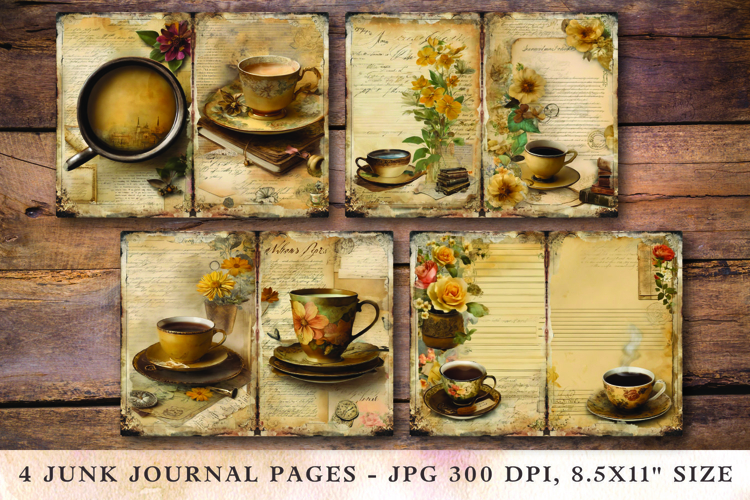 Junk Journal Pages - coffee