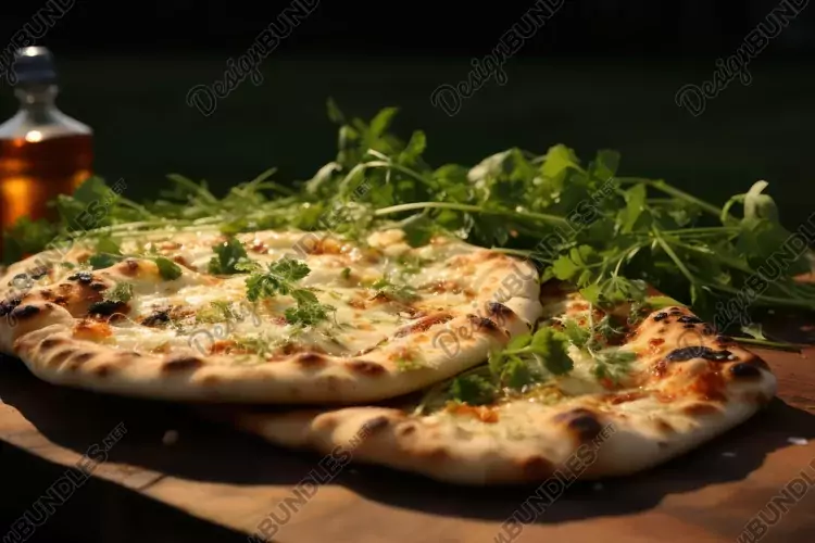 Freshly Baked Naan Bread Background Wallpaper