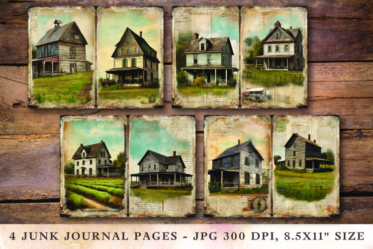 Junk Journal Pages - farmhouse