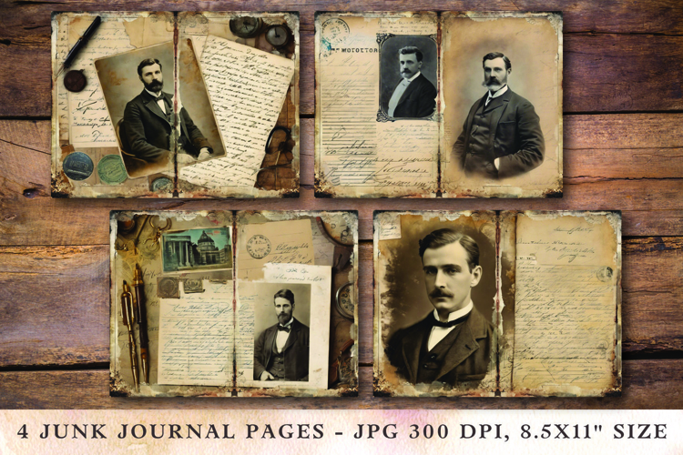 Junk Journal Pages - old man