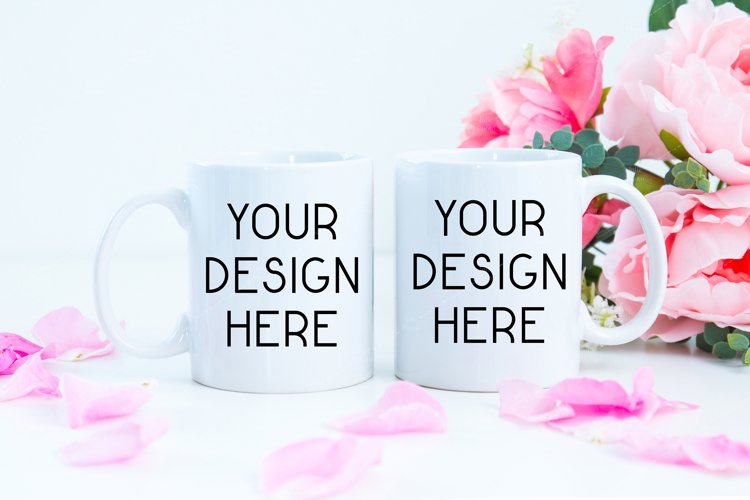 Mug Mockup Valentine's Day 11 Oz White Coffee Cup Mock up example image 1