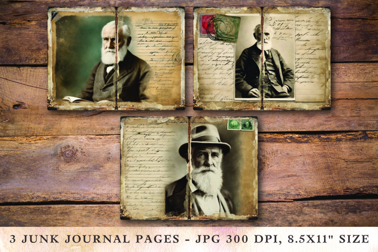 Junk Journal Pages - old man doctor