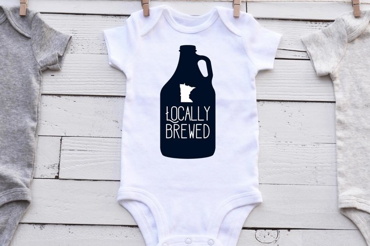 Brewed Locally Minnesota Growler sag design example image 1