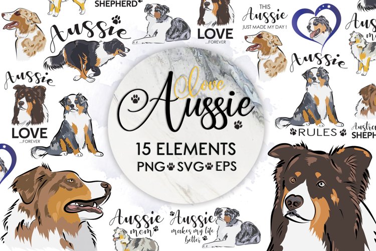 Dog Svg, Dog Bundle, Australian Shepherd Svg, Dog Mom example image 1