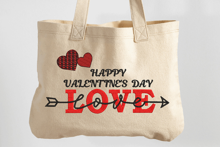 Happy Valentine Day Machine Embroidery Design