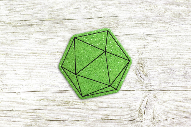 Angled D20 ITH Feltie Applique Embroidery File
