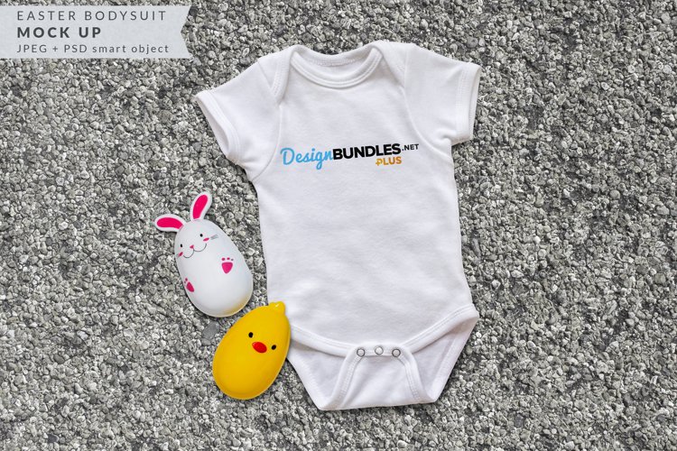 Baby Bodysuit mock up for Easter example image 1