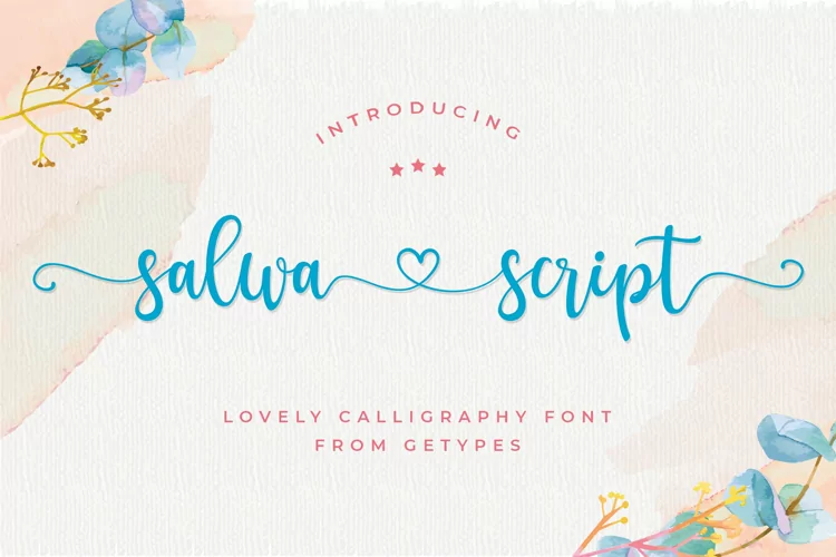 Salwa Script | Romantic Lovely Fonts