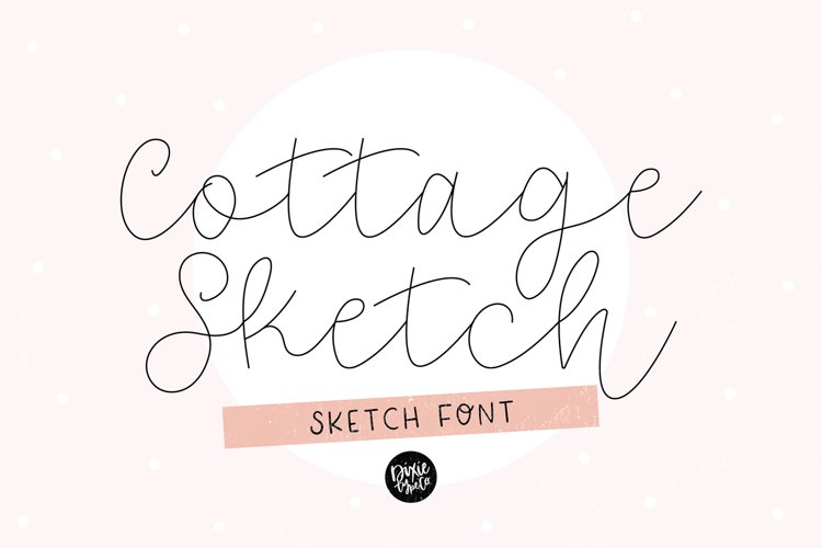 SKETCH FONT BUNDLE - 4 Single Line Fonts