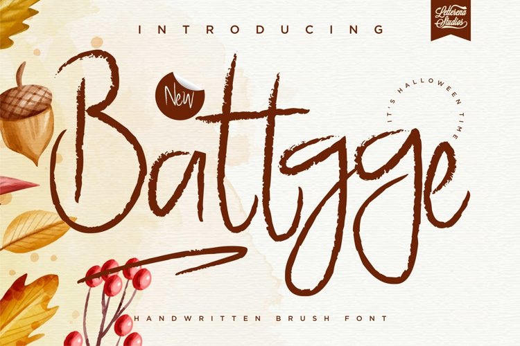 Battgge - Handwritten Minimalist Brush Font example image 1