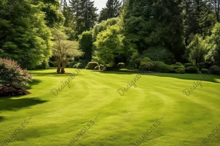 Beautiful trees and green grass Background Wallpaper