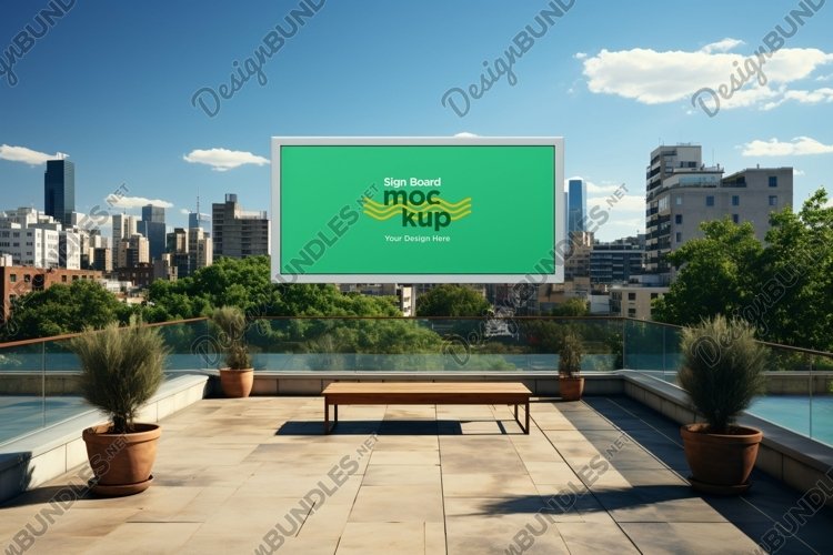Billboard Sign Mockup Template example image 1