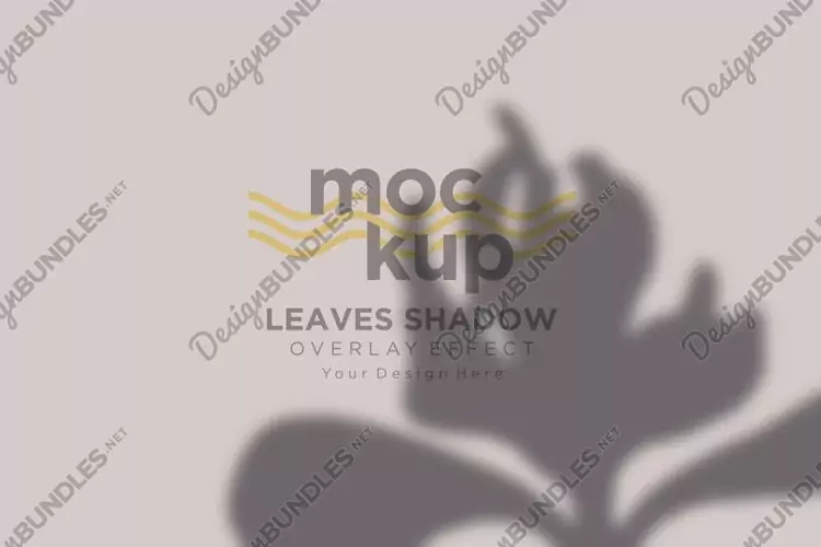 Leaves Shadow Overlay Effect Mockup