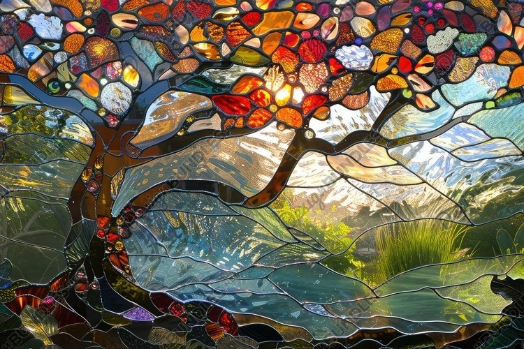 Stained Glass Texture Image 15