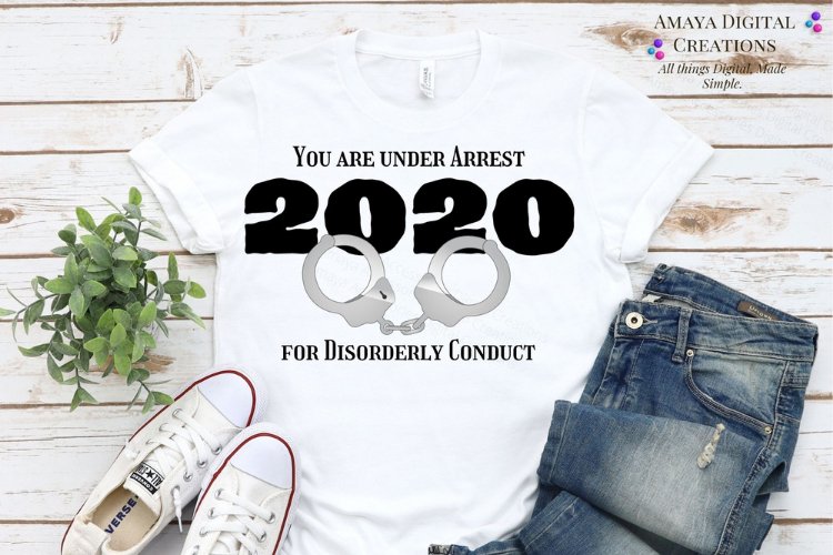 Arrest 2020 Png ,Funny Quotes, Instant Download example image 1