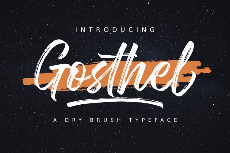 Gosthel - Dry Brush Font example image 1