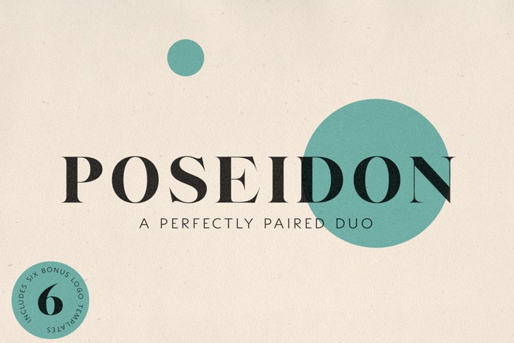 Poseidon // A Perfectly Paired Serif and Sans Serif Font Duo example image 1