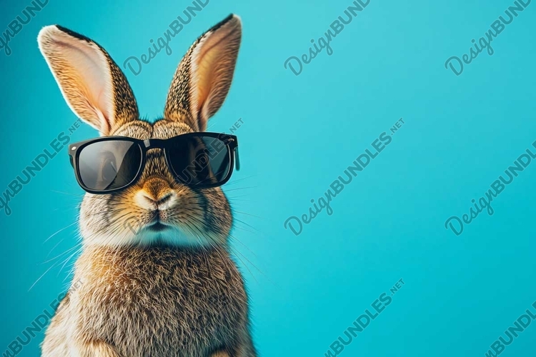 funny bunny with glasses