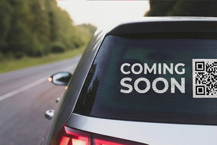 Rear window Car Mock up Places For Your Design Car decals example image 1