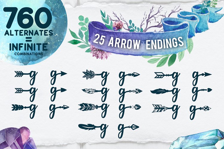 Bohema Spirit font and illustrations