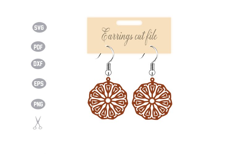 Earrings Template SVG example image 1