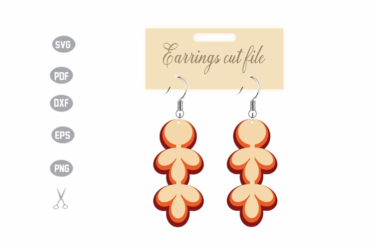 Stacked Earrings Template SVG