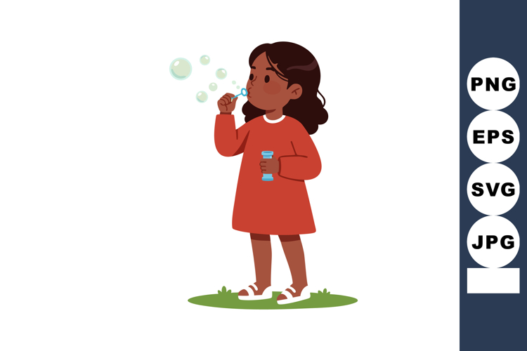 Blowing Bubbles Clipart Image 2