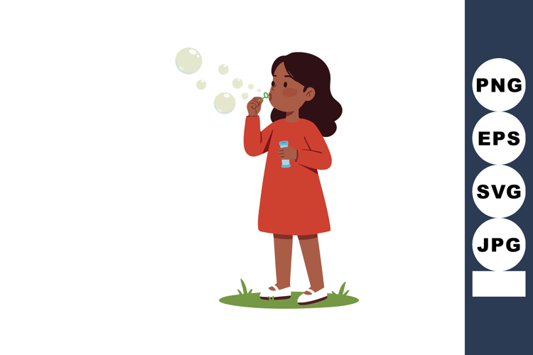 Blowing Bubbles Clipart Image 7